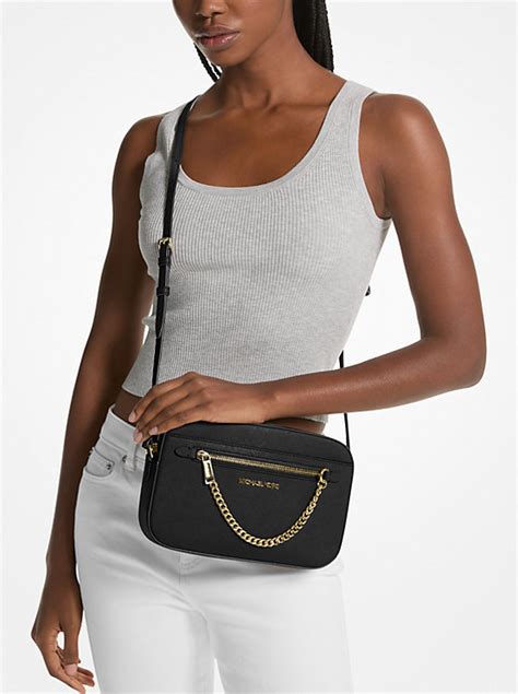 michael kors jet set crossbody fake|Jet Set Logo and Leather 4.